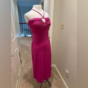 Stretchy pink midi dress- worn once.